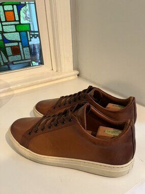 Wide leather sneakers, EUC/rarely worn, 12.5 EEE